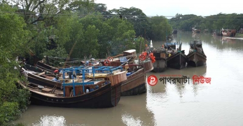 পাথরঘাটার উপকূলজুড়ে চলছে ইলিশ শিকারের প্রস্তুতি