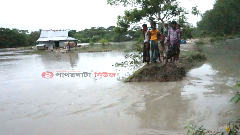 চরলাঠিমারা গ্রামে রিংবাঁধ বেঙ্গে গেছে