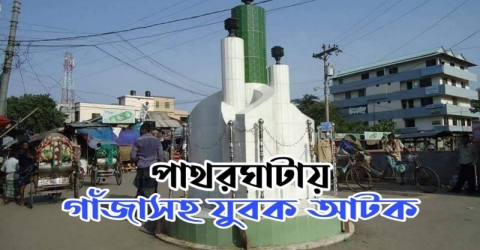 পাথরঘাটায় গাঁজাসহ যুবক আটক