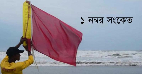 নৌবন্দরসমূহে ১ নম্বর সতর্কতা সংকেত